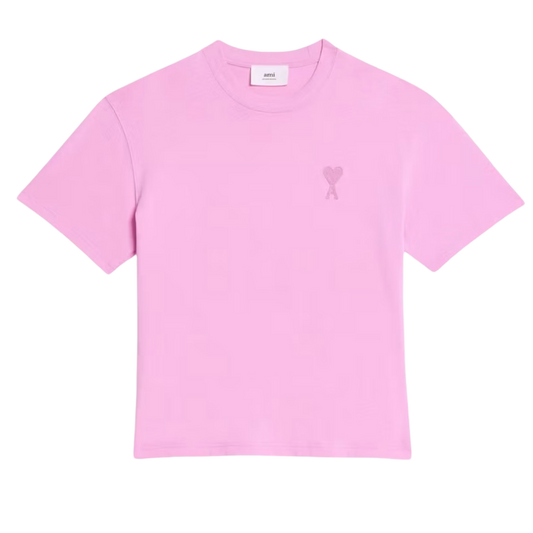 Ami Paris Ami De Coeur Tonal Boxy Fit T-Shirt Candy Pink