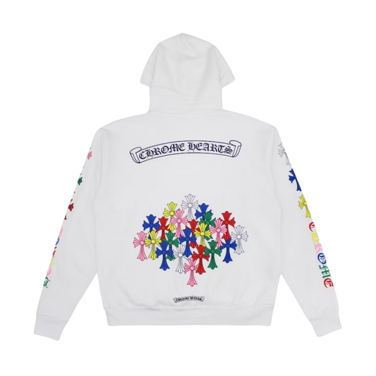 Chrome Hearts Multi Color Cross Hoodie White - CH-CHMCCH-WHITE