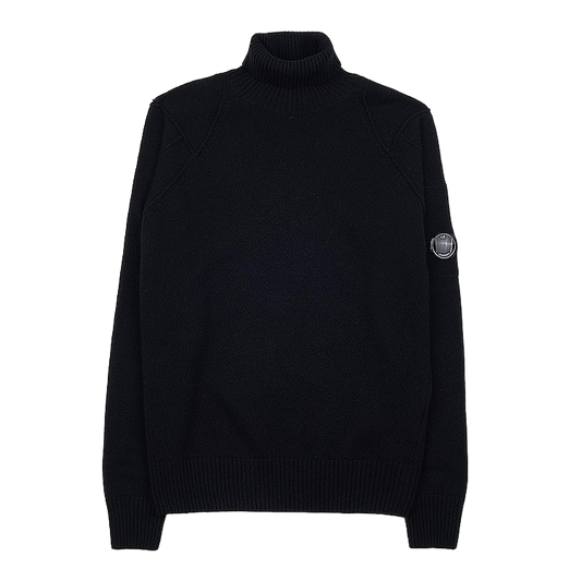 CP Company Lambswool GRS Turtleneck Knit Black