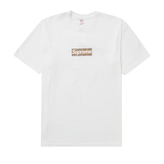 Supreme Burberry Box Logo Tee White - SUPR-SBBLTW-WHITE