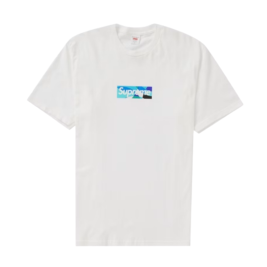 Supreme Emilio Pucci Box Logo Tee White/Blue - SUPR-SEPBLT-BBLUE