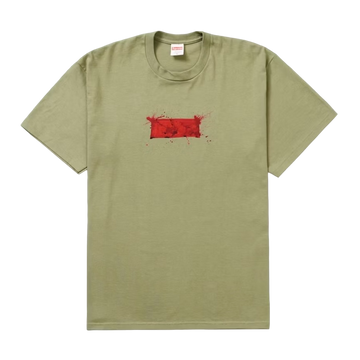 Supreme Ralph Steadman Box Logo Tee Light Olive - SUPR-SRSBLT-LIGHTOLIVE