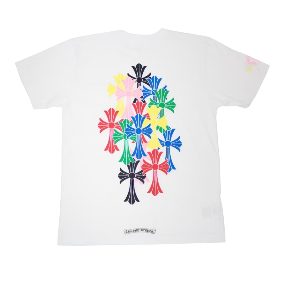 Chrome Hearts Multi Color Cross Cemetery T-shirt White - CH-CHMCCC-WHITE