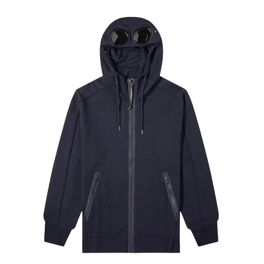 CP Company Goggle Hoodie Classic Zip Navy