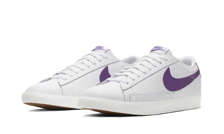 Nike Nike Blazer Low Leather White Purple - CI6377-103