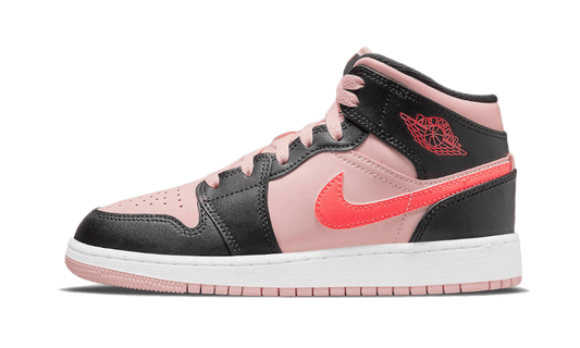 Air Jordan Air Jordan 1 Mid Black Pink Crimson - 554725-604