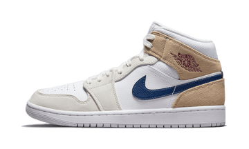 Air Jordan Air Jordan 1 Mid Tan Suede Navy - DO6726-100