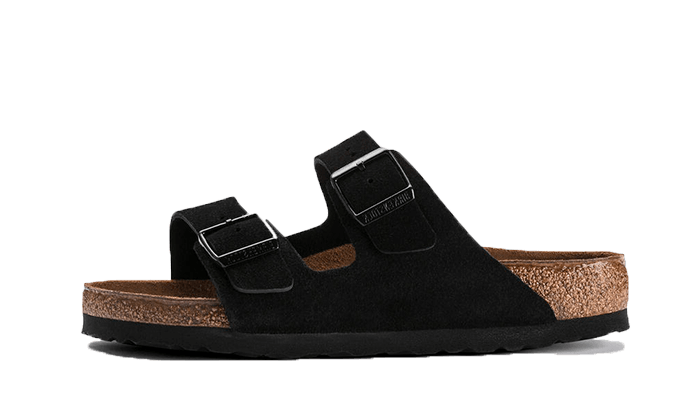 Birkenstock Birkenstock Arizona Suede Leather Soft Footbed Black - 0951321/0951323