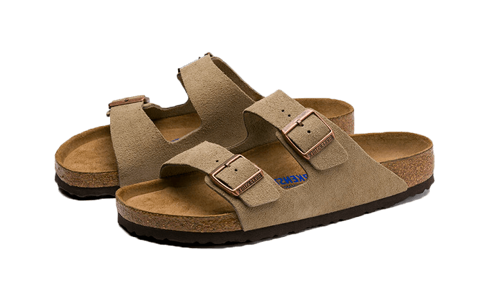 Birkenstock Birkenstock Arizona Suede Leather Soft Footbed Taupe - 0951301