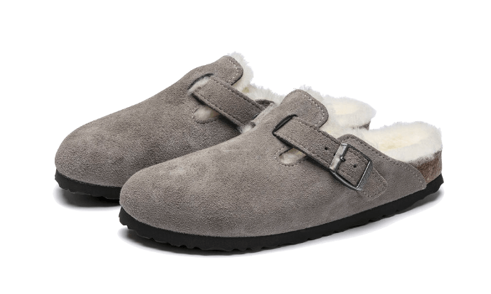 Birkenstock Birkenstock Boston Shearling Suede Stone Coin - 1017651