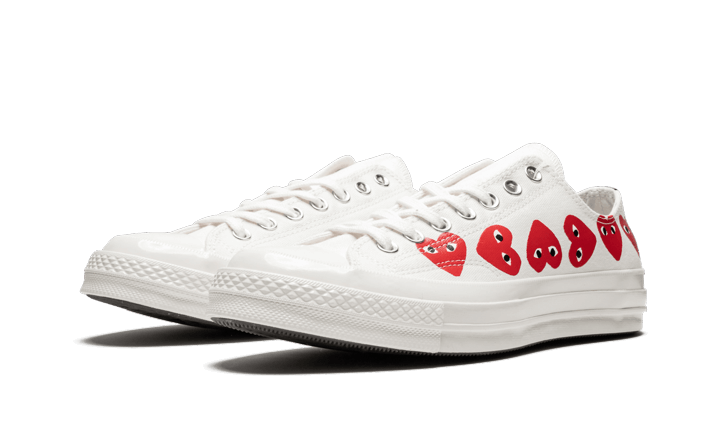 Converse Converse Chuck Taylor All-Star 70s Ox Comme des Garçons PLAY Multi-Heart White - 162975C